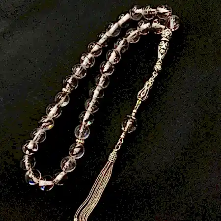 Saç Teli Tesbih 925 Ayar Gümüş Püsküllü Özel Tasarım