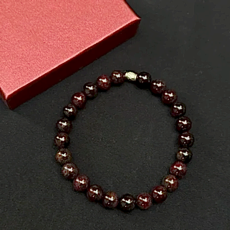 Doğal Lal Taşlı Bileklik - El Yapımı ve 925 Ayar Gümüş Detaylı Model